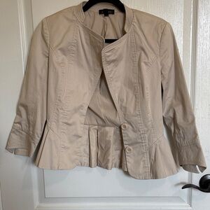 bebe Beige Peplum Blazer Jacket